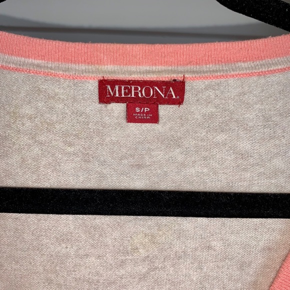 Pink & White Two-Toned Cardigan - Picture 3 of 3